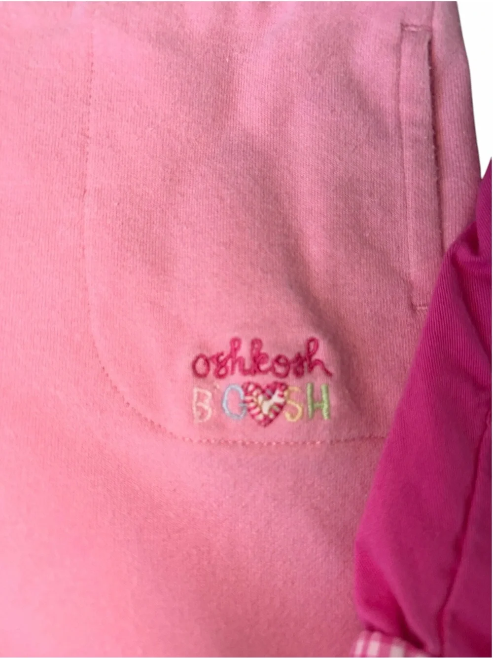 EUC Vintage Y2K OshKosh B'gosh Pink Baby Girl 3 pc Bundle 6-9m Coquette Gingham